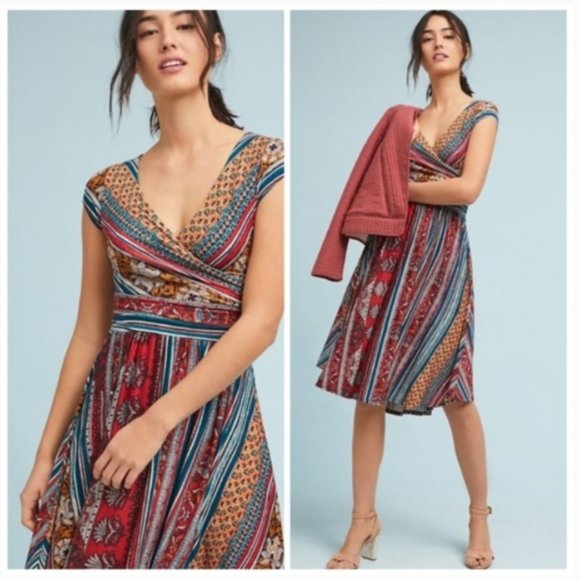 Maeve Dresses & Skirts - Maeve - Anthropologie Tamera Wrap Dress, Small
